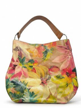 Maurizio Taiuti Italian leather floral hobo/shoulder bag